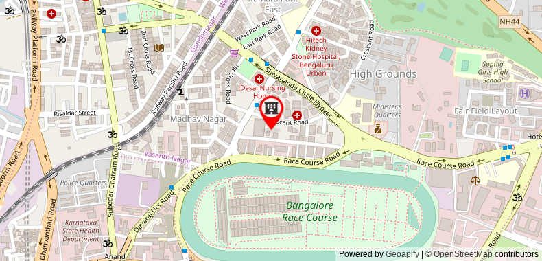 Bản đồ đến Khách sạn Nalapad's Bangalore international - Managed by Olive
