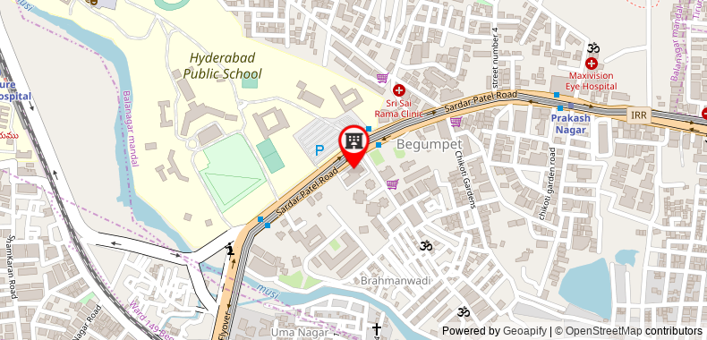Bản đồ đến Vivanta Hyderabad Begumpet