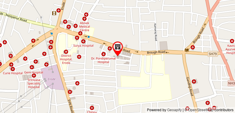 Bản đồ đến Khách sạn Aishwaryaa - the business way