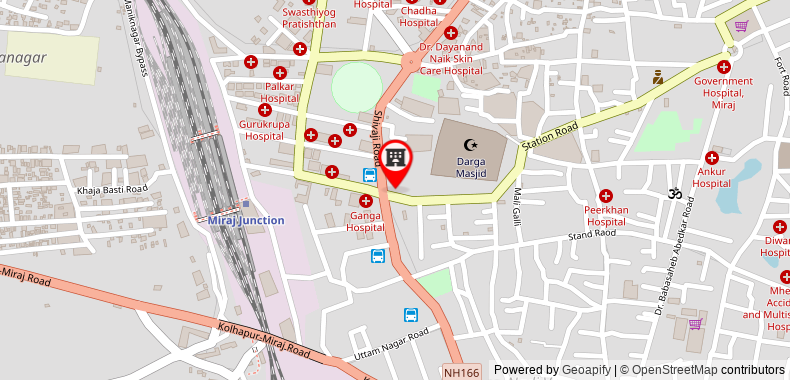 Bản đồ đến Khách sạn Kiran Miraj