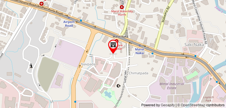 Bản đồ đến Khách sạn Mirage Mumbai International Airport