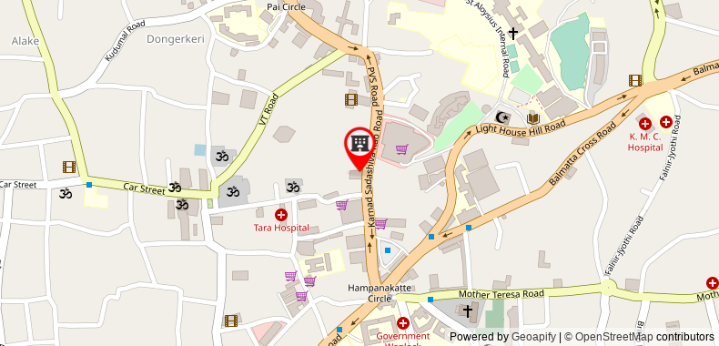 Bản đồ đến Khách sạn Mangalore International