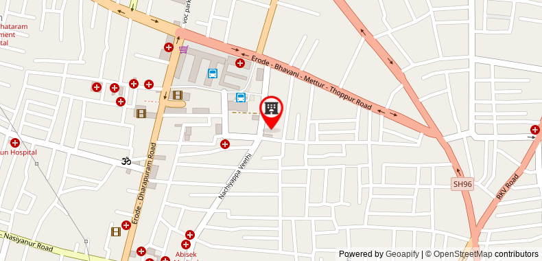 Bản đồ đến Khách sạn Adhikrishna Arcade, Erode