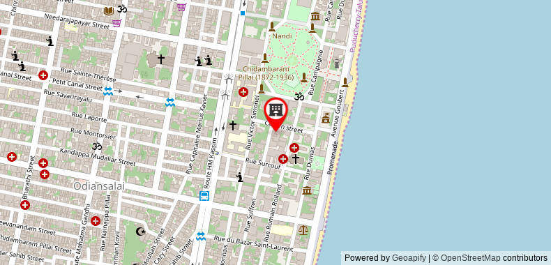 Bản đồ đến Khách sạn Le Dupleix Pondicherry