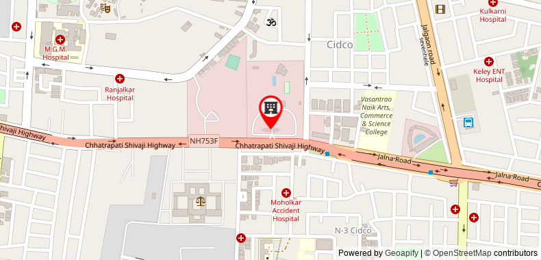 Bản đồ đến Khách sạn Ambassador Ajanta Aurangabad