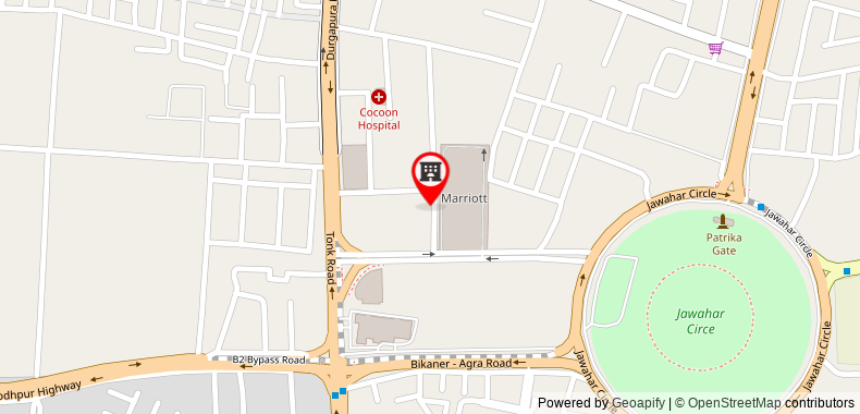 Bản đồ đến Khách sạn Jaipur Marriott