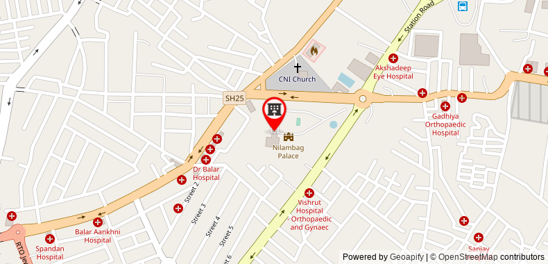 Bản đồ đến Khách sạn Nilambag Palace