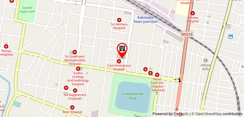Bản đồ đến Khách sạn Grand Kakinada by GRT s
