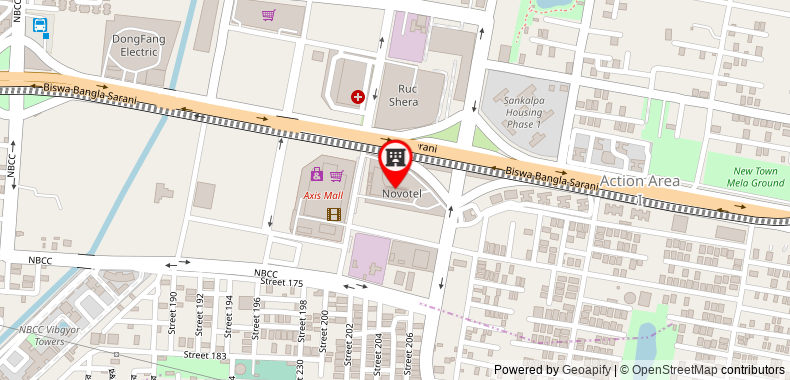 在地图上查看加爾各答諾富特公寓酒店 - 雅高品牌酒店