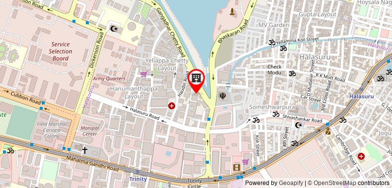 Radisson Bengaluru City Center on maps