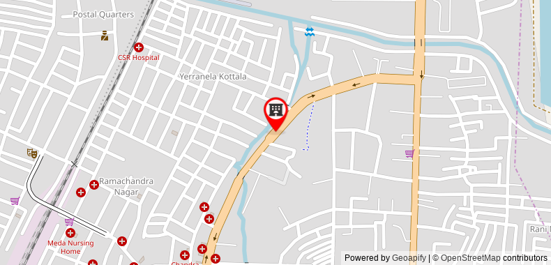 Bản đồ đến Khách sạn SPOT ON 62318 Rajhamsa