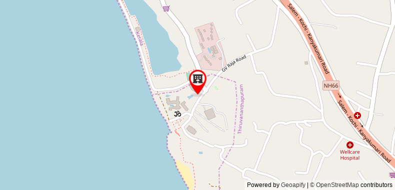 Bản đồ đến Khách sạn Uday Samudra Leisure Beach