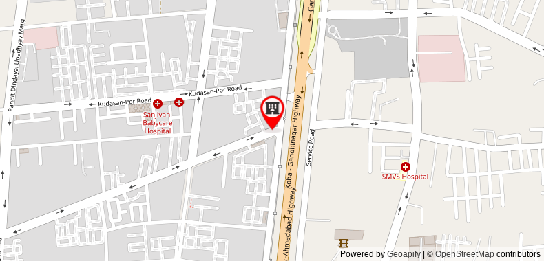 Bản đồ đến Khách sạn 7Wonders Gandhinagar