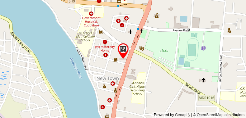 Bản đồ đến Khách sạn OYO 29811 Theertha Park