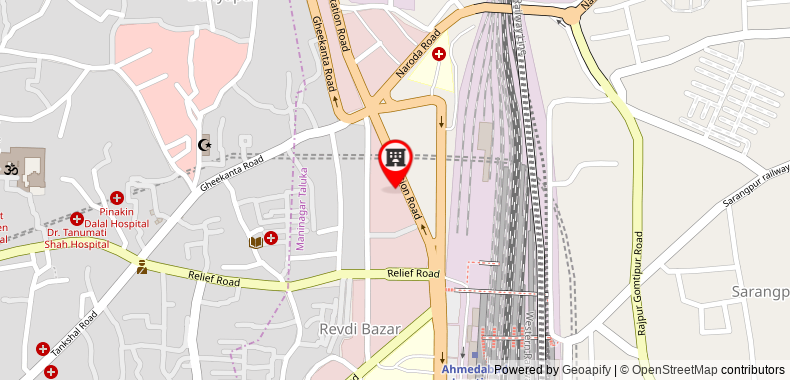 Sarovar Portico Kalupur Ahmedabad on maps
