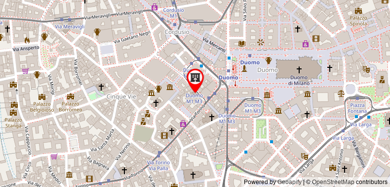 在地图上查看800平方米1臥室別墅 (米蘭市中心) - 有4間私人浴室