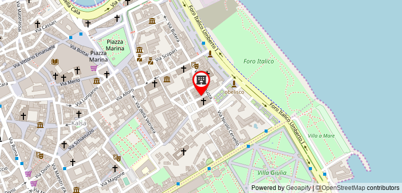 Bản đồ đến Casa Giuditta Palermo Central