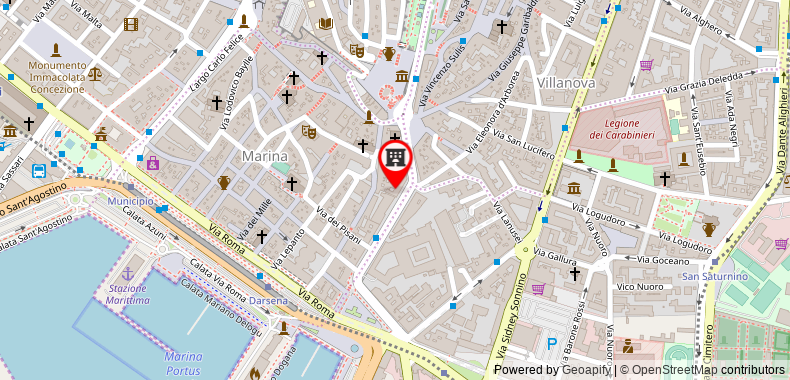 Bản đồ đến Khách sạn Regina Margherita