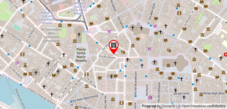 Hotel Martelli on maps