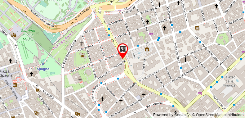 在地图上查看瑞吉納巴哥里奧尼酒店 - 世界領先酒店集團