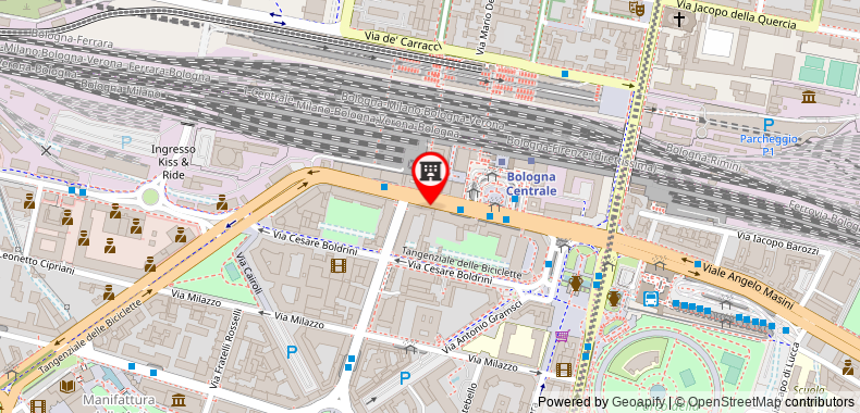 Bản đồ đến Khách sạn UNAS Bologna Centro