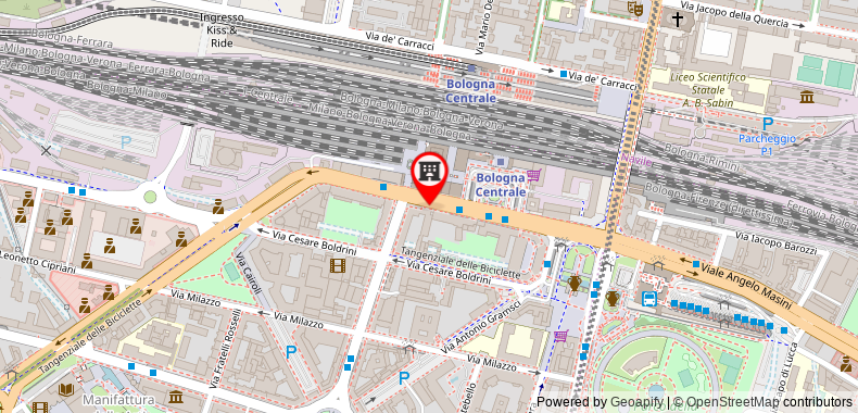 Bản đồ đến Khách sạn UNAS Bologna Centro