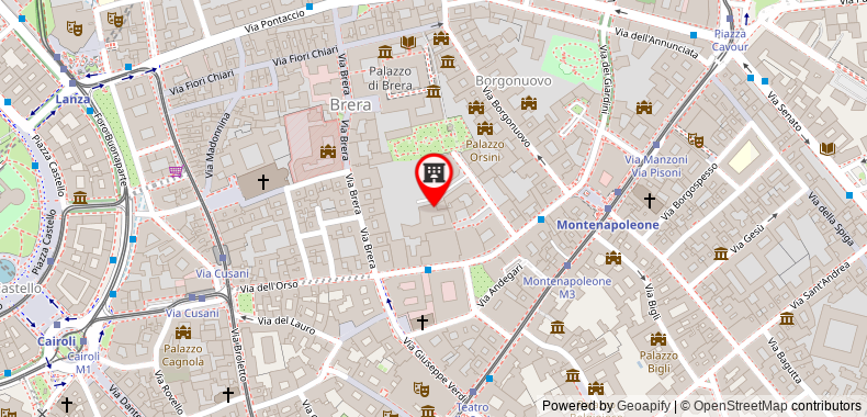 Bản đồ đến Khách sạn Bulgari Milano