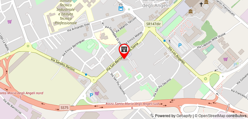 Bản đồ đến Khách sạn Assisi Vignola