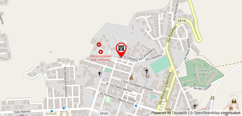 Bản đồ đến Fleo House - appartamento zona centralissima Bosa