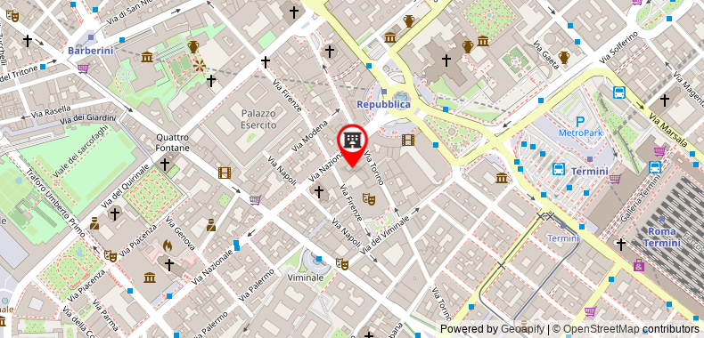 Bản đồ đến Khách sạn Quirinale