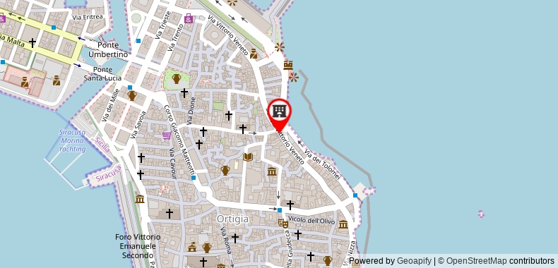 Bản đồ đến Khách sạn Algilà Ortigia Charme