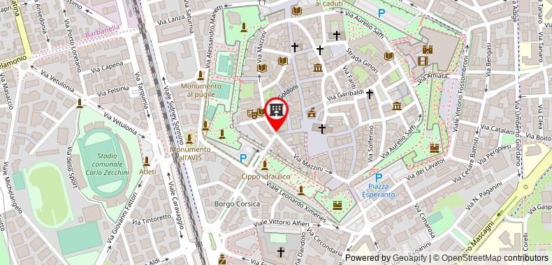 Bản đồ đến Khách sạn Grand Bastiani
