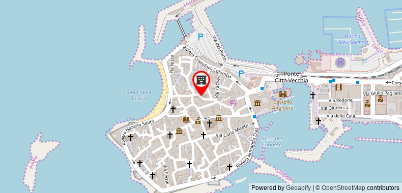Bản đồ đến B&B Palazzo Senape De Pace