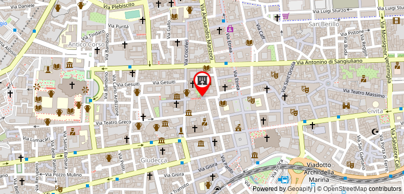 Bản đồ đến Khách sạn Il Principe Catania