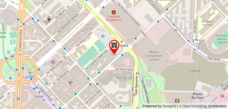 Bản đồ đến Khách sạn B&B Milano Portello