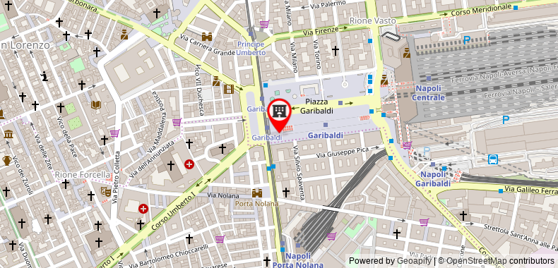 Bản đồ đến Napoli Garibaldi Square