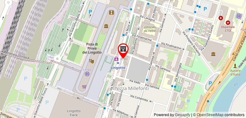 Bản đồ đến NH Torino Lingotto Congress
