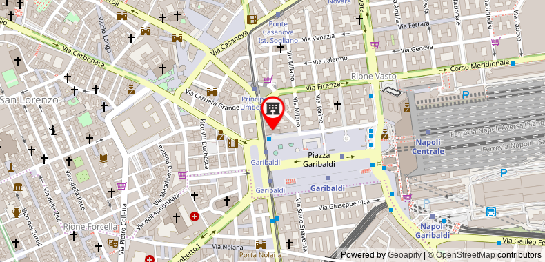 在地图上查看那不勒斯住宿加早餐酒店