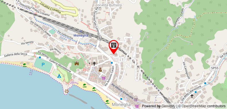 Bản đồ đến Khách sạn Residence Moneglia