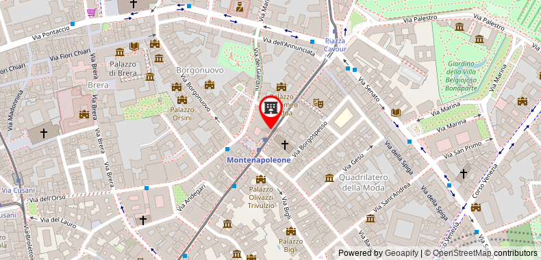 Bản đồ đến Khách sạn Armani Milano
