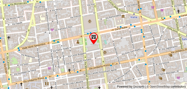 Mercure Catania Excelsior on maps
