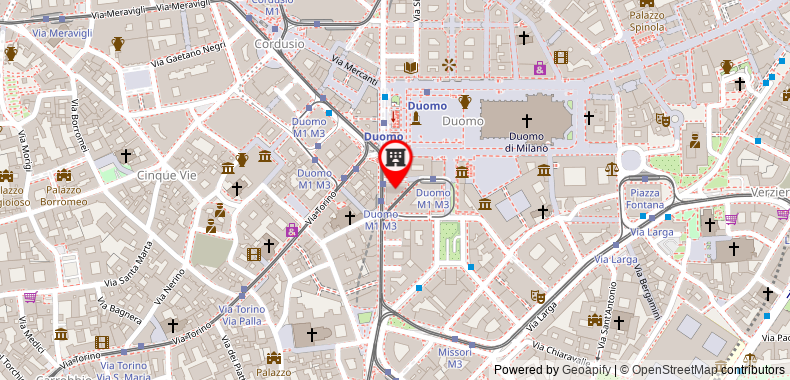 在地图上查看55平方米1臥室公寓 (米蘭市中心) - 有2間私人浴室