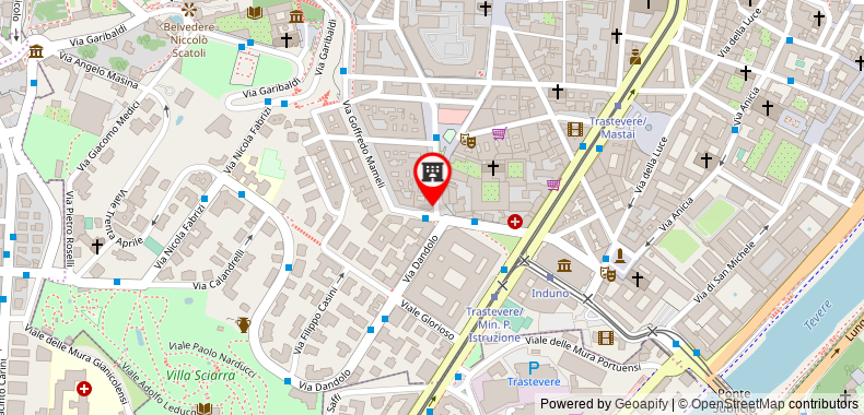 Bản đồ đến Khách sạn UNAS Trastevere Roma