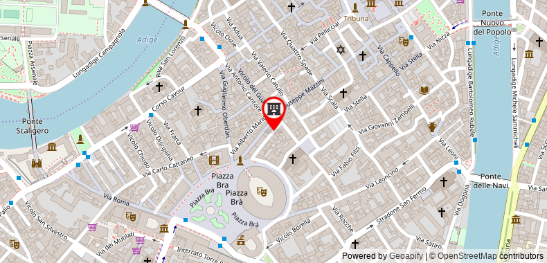 Bản đồ đến Khách sạn Escalus Luxury Suites Verona Apart