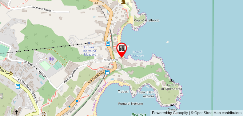 Bản đồ đến Khách sạn Villa Sant’Andrea, A Belmond , Taormina Mare