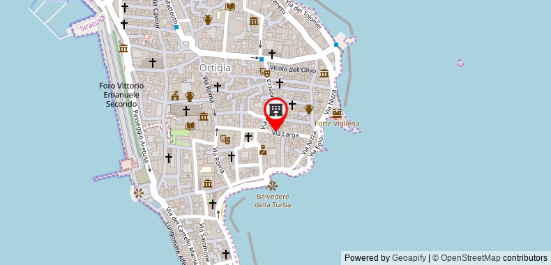 Bản đồ đến Central Ortigia Apartment Steps Away From Sights