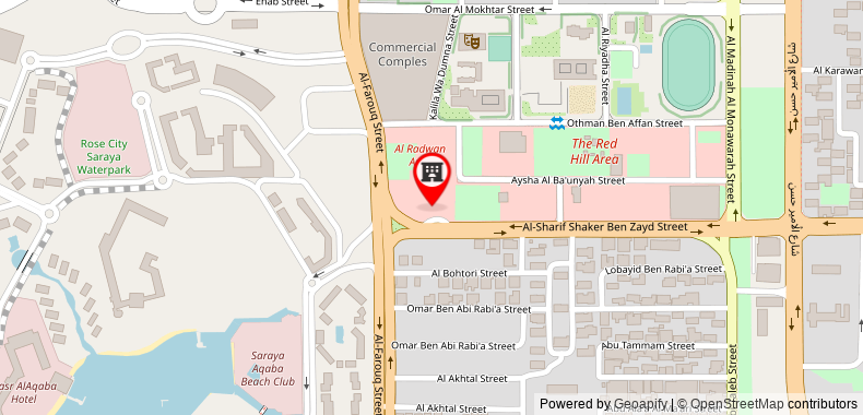 Bản đồ đến Khách sạn Oryx Aqaba