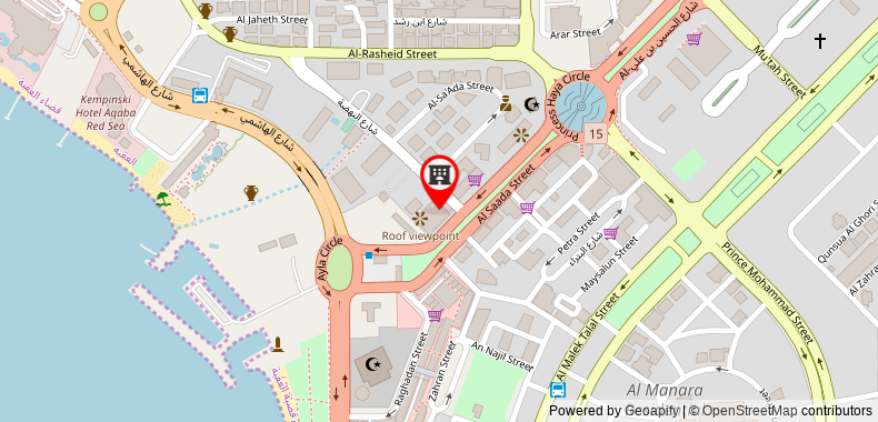 Bản đồ đến Khách sạn DoubleTree by Hilton Aqaba
