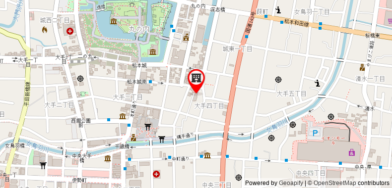 Bản đồ đến Khách sạn Matsumoto Kagetsu