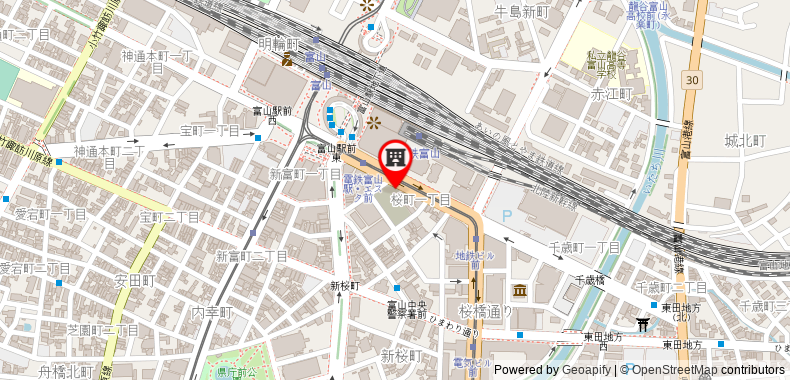 Bản đồ đến Khách sạn Daiwa Roynet Toyama-Ekimae